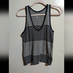 J. Crew Navy and White Striped Tank Costal GradNWOT